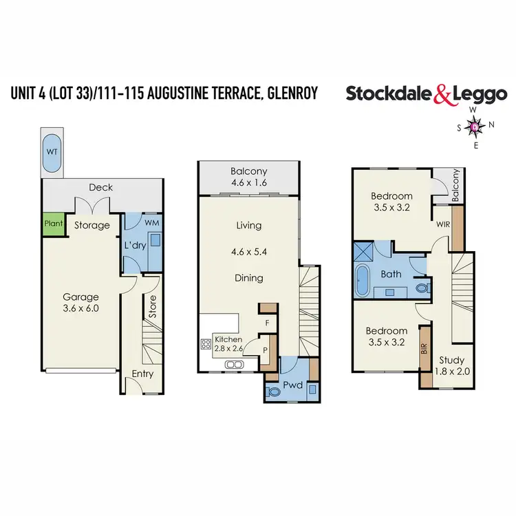Floorplan of Homely townhouse listing, 4/9 Karin Crescent, Glenroy VIC 3046