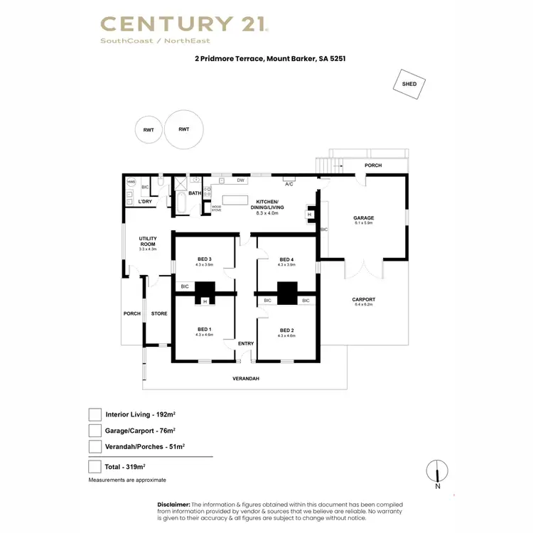 Floorplan of Homely house listing, 2 Pridmore Terrace, Mount Barker SA 5251
