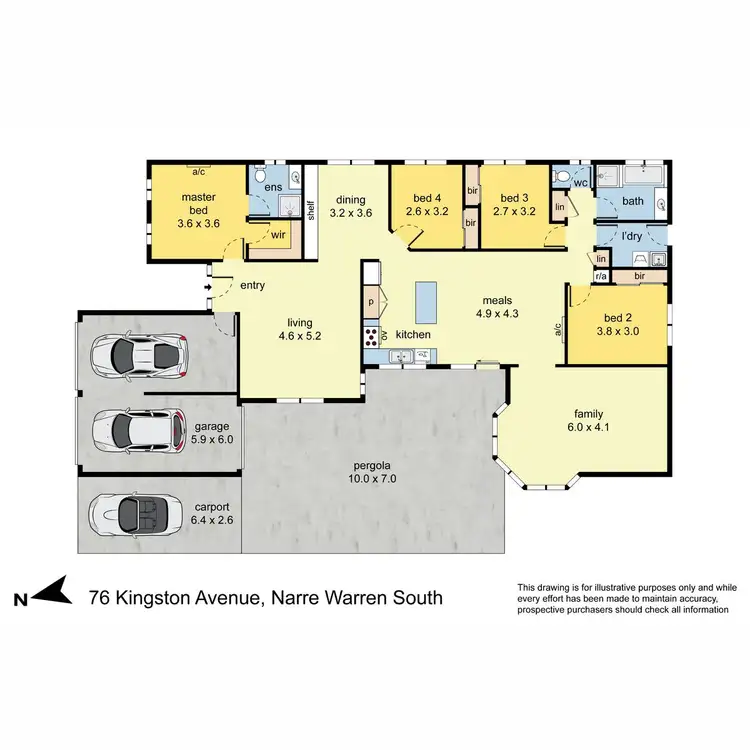 Floorplan of Homely house listing, 76 Kingston Avenue, Narre Warren South VIC 3805