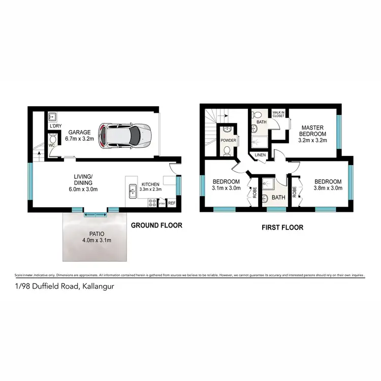 Floorplan of Homely townhouse listing, 1/98 Duffield Road, Kallangur QLD 4503