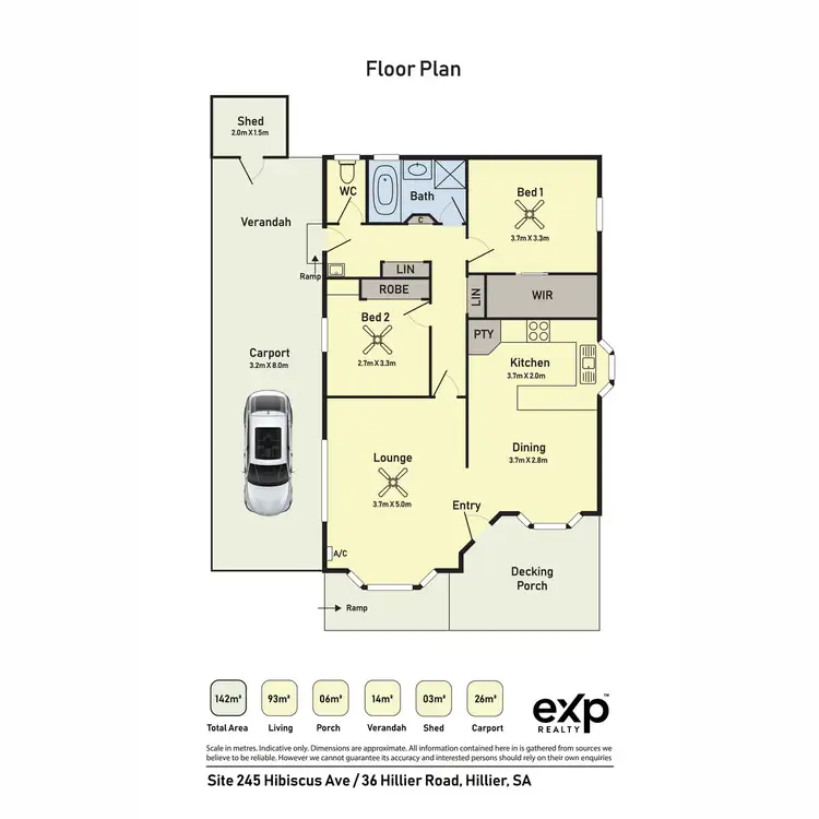 Floorplan of Homely retirement listing, 245 Hibiscus/ 36 Hillier Road, Hillier SA 5116