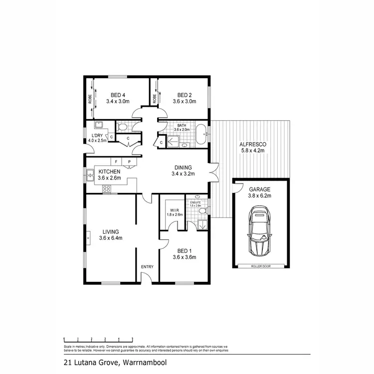 Floorplan of Homely house listing, 21 Lutana Grove, Warrnambool VIC 3280
