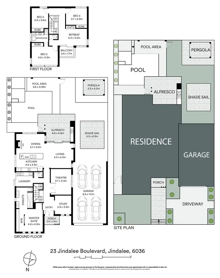 Floorplan of Homely house listing, 23 Jindalee Boulevard, Jindalee WA 6036