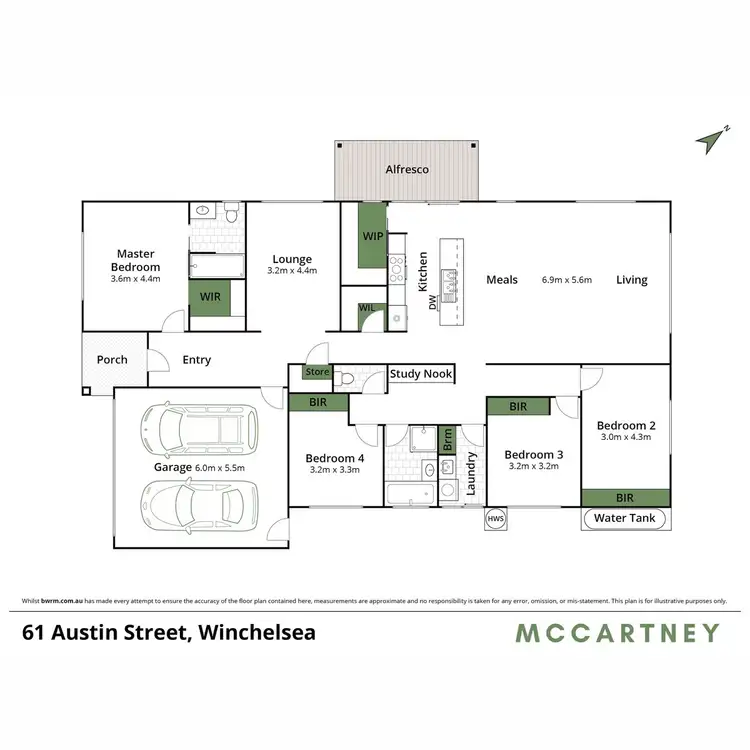 Floorplan of Homely house listing, 61 Austin Street, Winchelsea VIC 3241