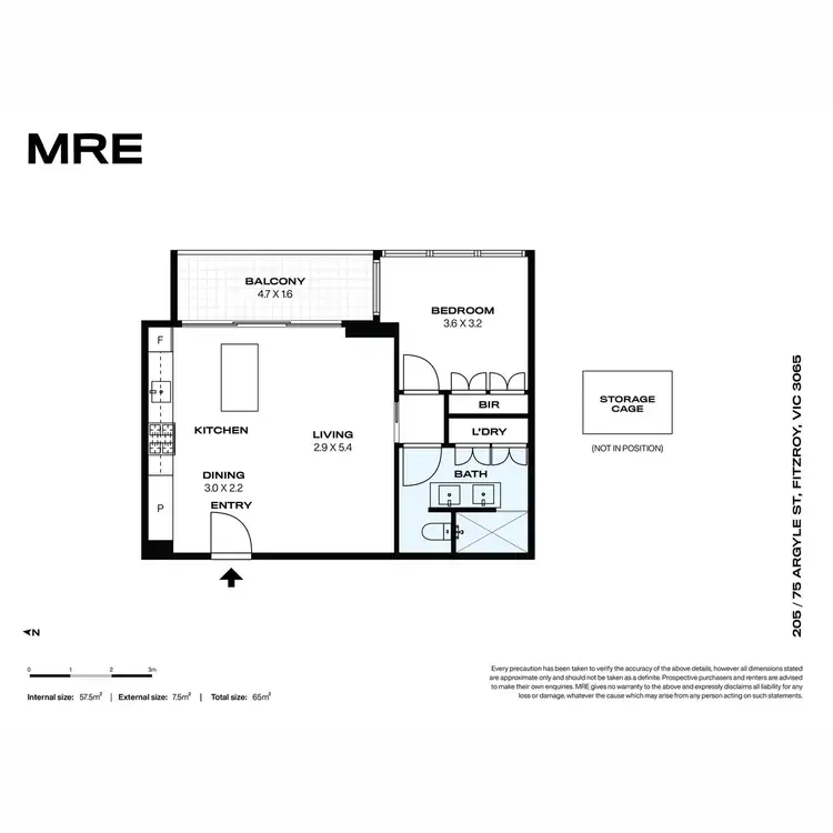 Floorplan of Homely apartment listing, 205/75 Argyle Street, Fitzroy VIC 3065