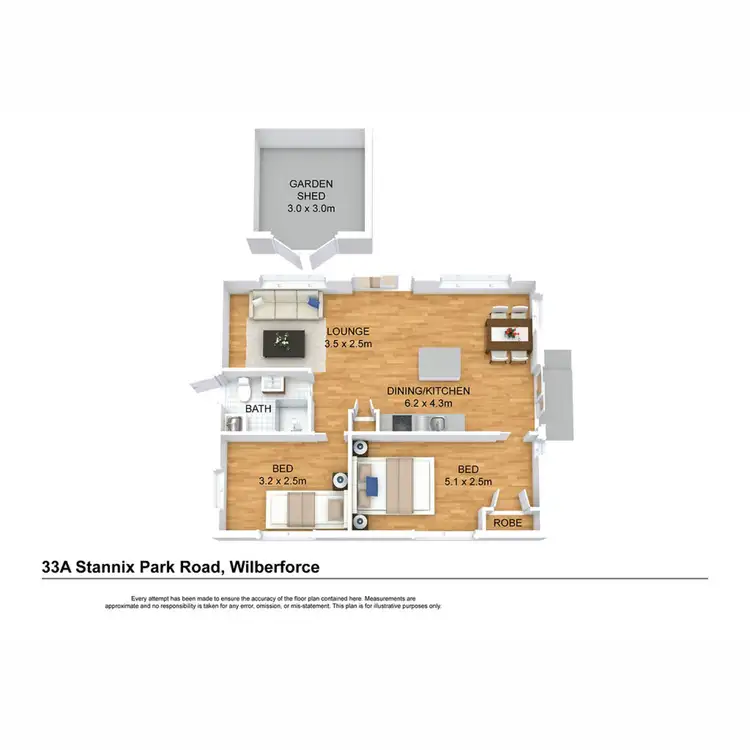 Floorplan of Homely flat listing, 33a Stannix Park Road, Wilberforce NSW 2756