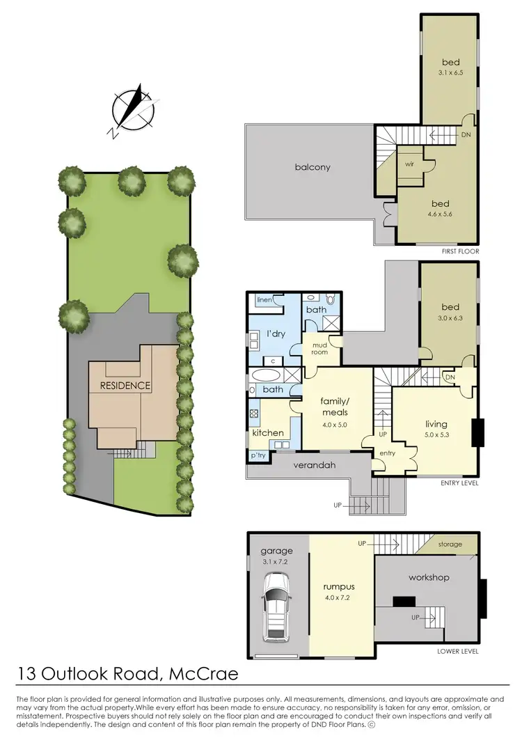 Floorplan of Homely house listing, 13 Outlook Road, Mccrae VIC 3938