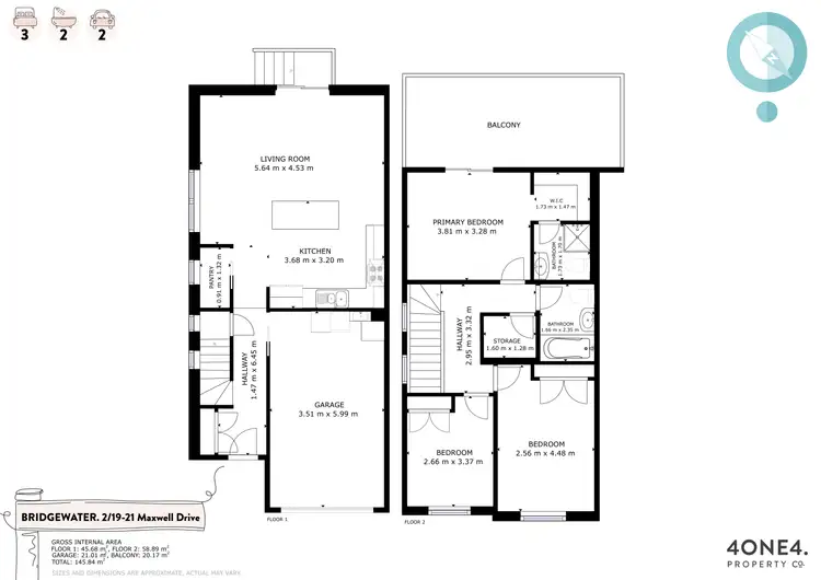 Floorplan of Homely unit listing, 2/19-21 Maxwell Drive, Bridgewater TAS 7030