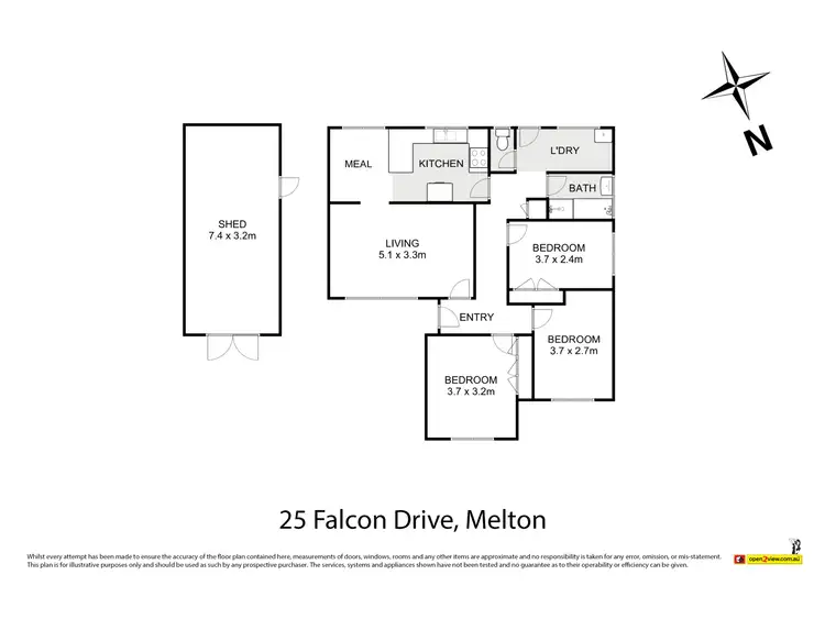 Floorplan of Homely house listing, 25 Falcon Drive, Melton VIC 3337