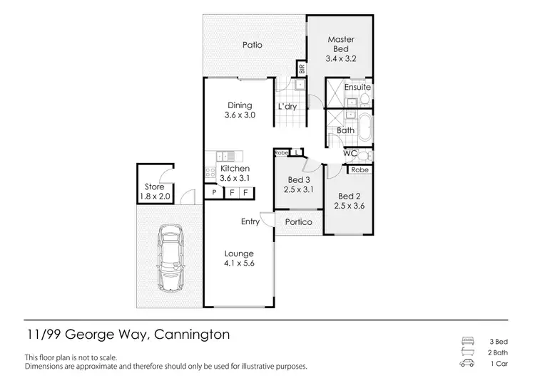 Floorplan of Homely house listing, 11/99 George Way, Cannington WA 6107