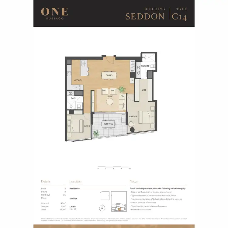 Floorplan of Homely apartment listing, 1307/4 Seddon Street, Subiaco WA 6008