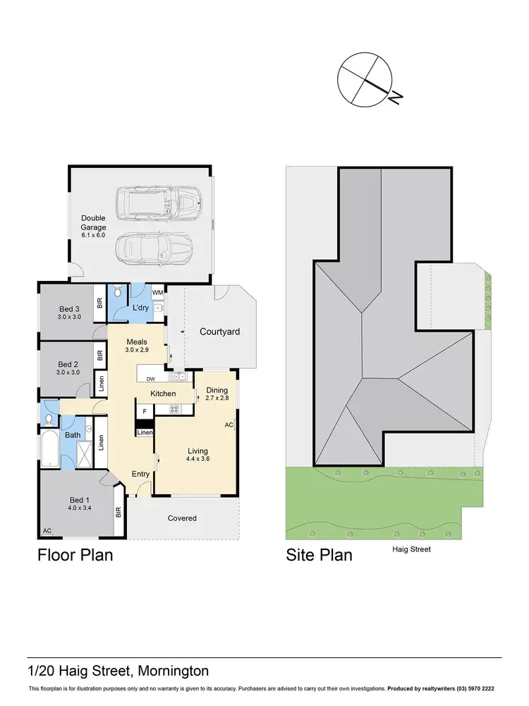 Floorplan of Homely unit listing, 1/20 Haig Street, Mornington VIC 3931