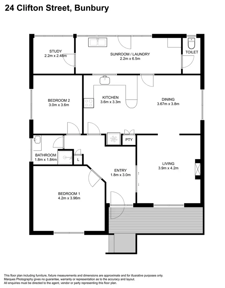 Floorplan of Homely house listing, 24 Clifton Street, Bunbury WA 6230