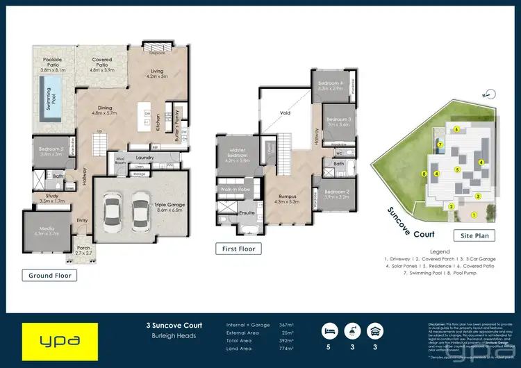 Floorplan of Homely house listing, 3 Suncove Court, Burleigh Heads QLD 4220