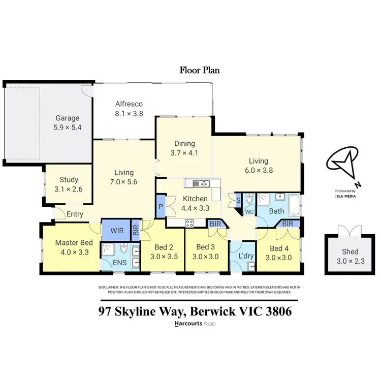 Floorplan of Homely house listing, 97 Skyline Way, Berwick VIC 3806