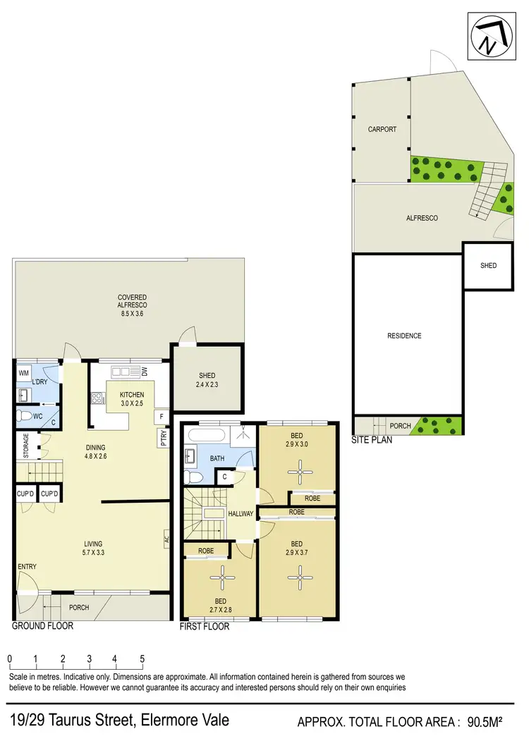 Floorplan of Homely townhouse listing, 19/29 Taurus Street, Elermore Vale NSW 2287