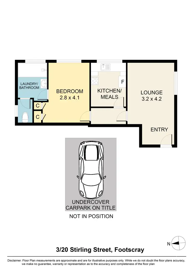 Floorplan of Homely apartment listing, 3/20 Stirling Street, Footscray VIC 3011