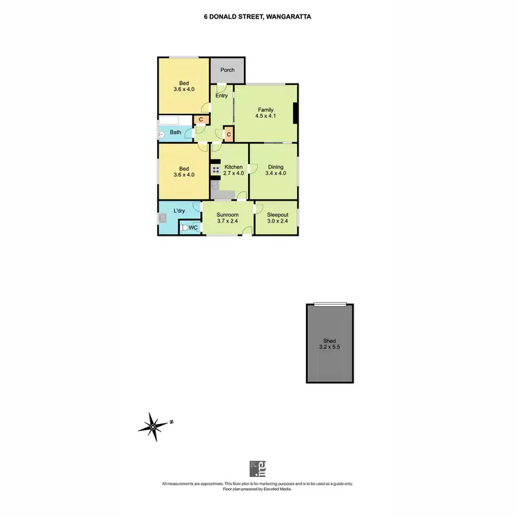 Floorplan of Homely house listing, 6 Donald Street, Wangaratta VIC 3677