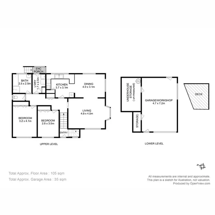 Floorplan of Homely unit listing, 2/33 Stanley Street, Bellerive TAS 7018