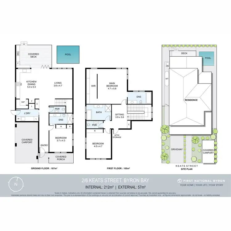 Floorplan of Homely house listing, 2/6 Keats Street, Byron Bay NSW 2481