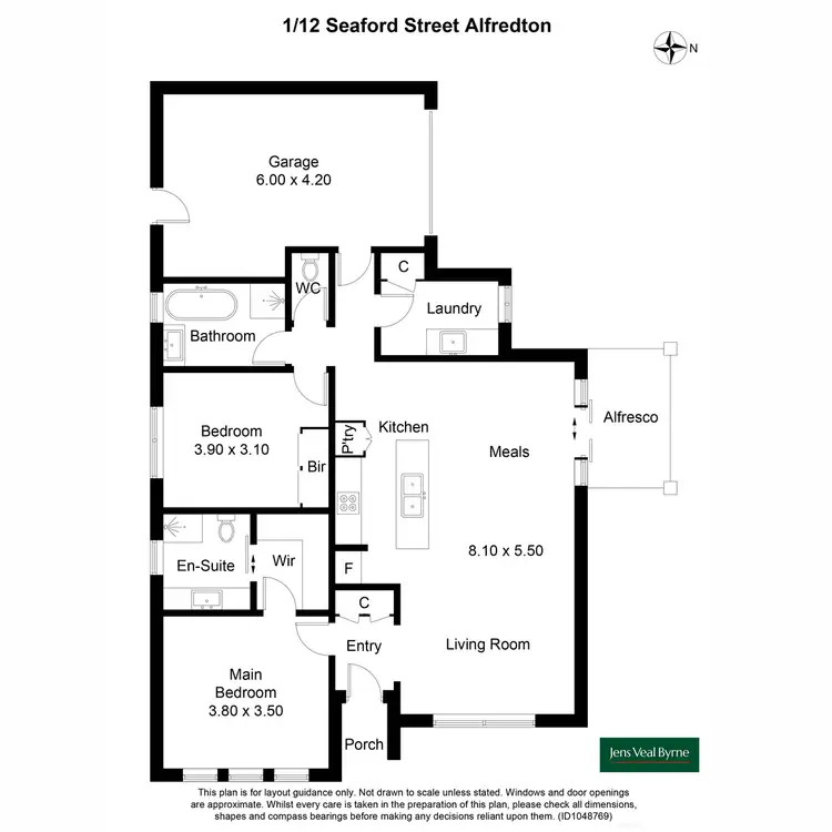 Floorplan of Homely unit listing, 1/12 Seaford Street, Alfredton VIC 3350