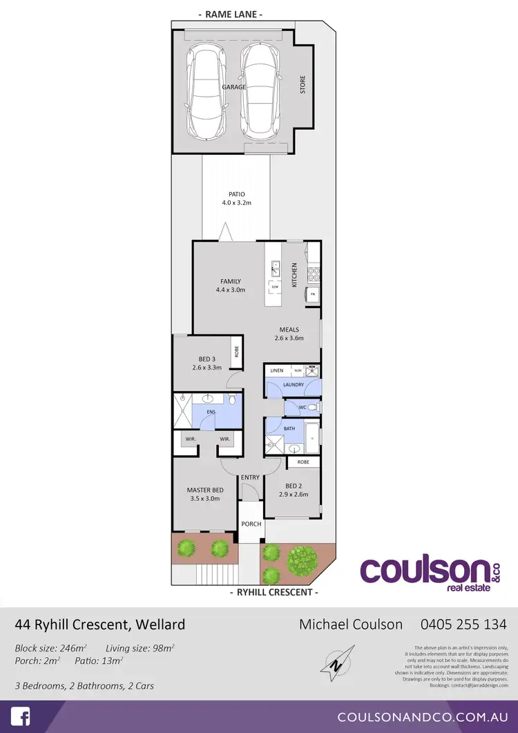 Floorplan of Homely house listing, 44 Ryhill Crescent, Wellard WA 6170