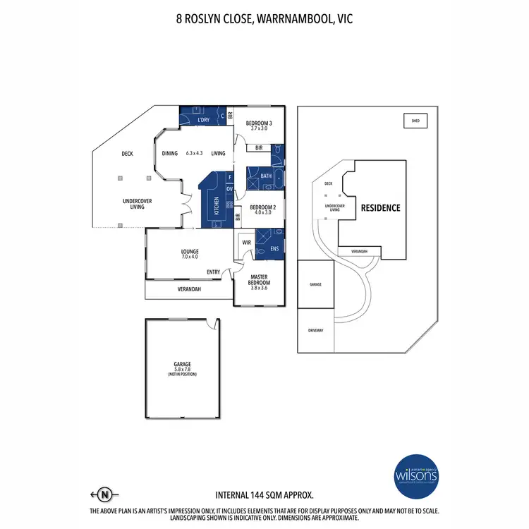 Floorplan of Homely house listing, 8 Roslyn Close, Warrnambool VIC 3280