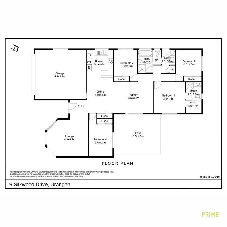 Floorplan of Homely house listing, 9 Silkwood Drive, Urangan QLD 4655