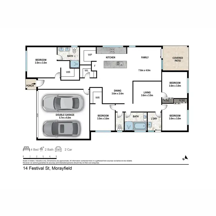Floorplan of Homely house listing, 14 Festival Street, Morayfield QLD 4506