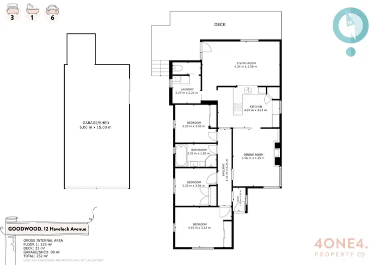 Floorplan of Homely house listing, 12 Havelock Avenue, Goodwood TAS 7010
