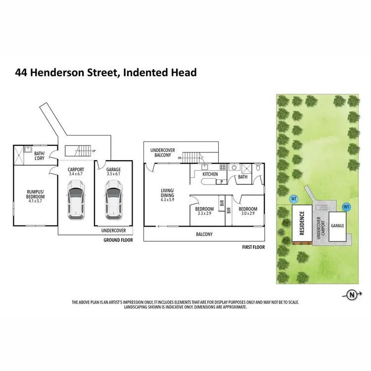 Floorplan of Homely house listing, 44 Henderson Street, Indented Head VIC 3223