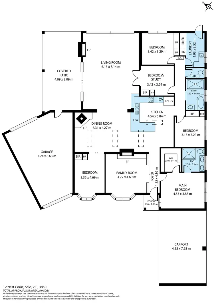 Floorplan of Homely house listing, 12 Nest Court, Sale VIC 3850