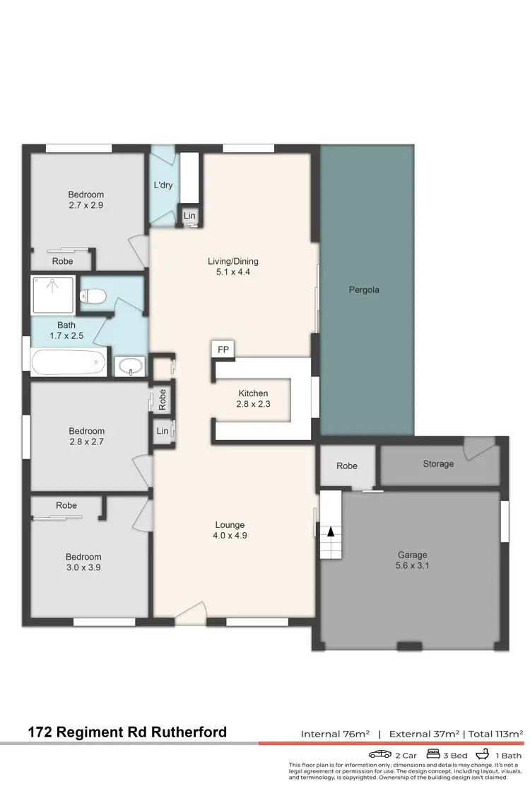 Floorplan of Homely house listing, 172 Regiment Road, Rutherford NSW 2320