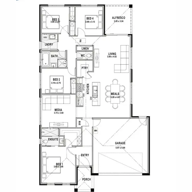 Floorplan of Homely house listing, 22 Wylie Street, Baranduda VIC 3691