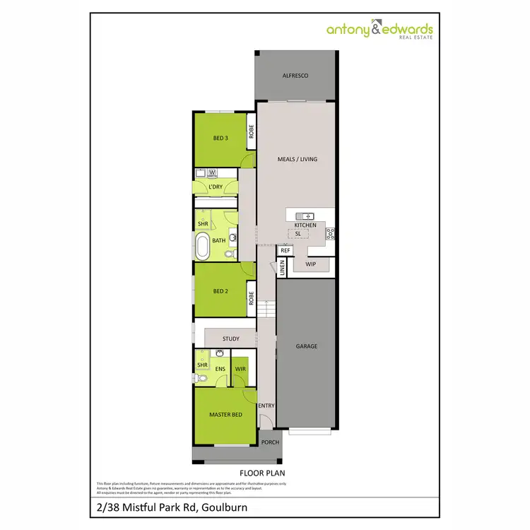 Floorplan of Homely semi-detached listing, 2/38 Mistful Park Road, Goulburn NSW 2580