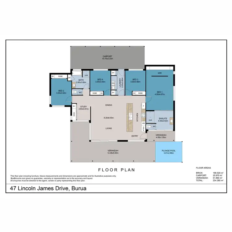 Floorplan of Homely house listing, 47 Lincoln James Drive, Burua QLD 4680