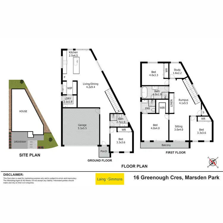 Floorplan of Homely house listing, 16 Greenough Crescent, Marsden Park NSW 2765