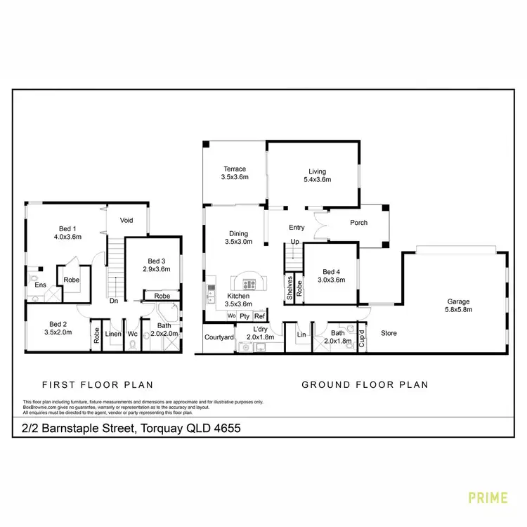 Floorplan of Homely townhouse listing, 2/2 Barnstaple Street, Torquay QLD 4655