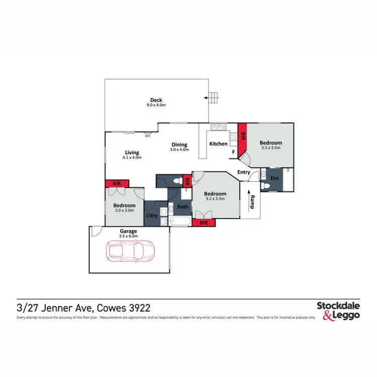 Floorplan of Homely unit listing, 3/27 Jenner Avenue, Cowes VIC 3922