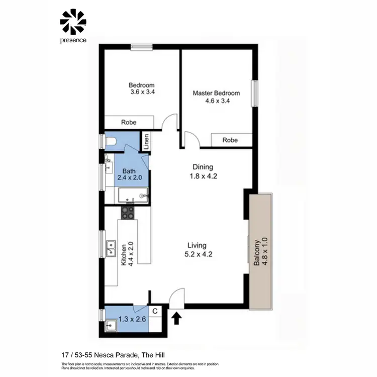Floorplan of Homely unit listing, 17/53-55 Nesca Parade, The Hill NSW 2300