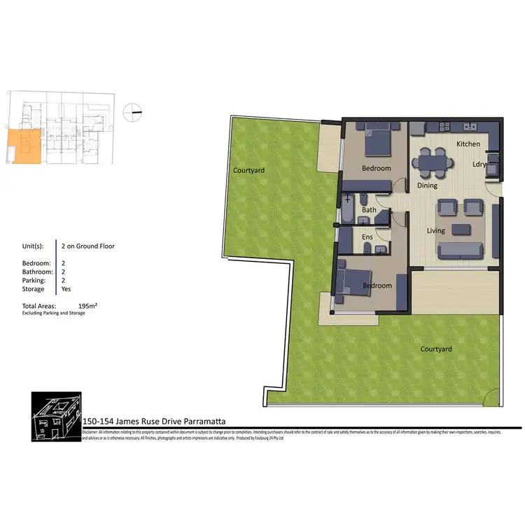 Floorplan of Homely apartment listing, 2/32 Tennyson Street, Parramatta NSW 2150