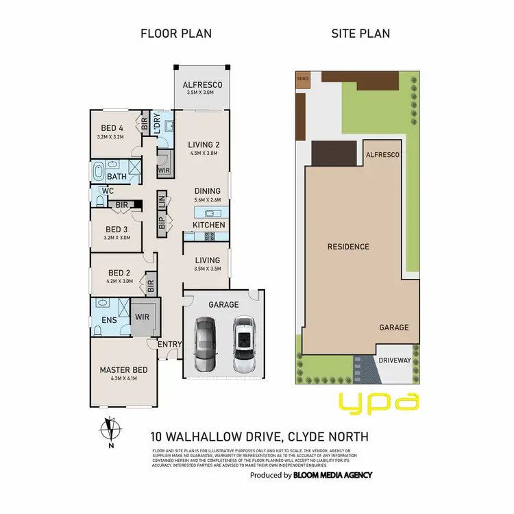 Floorplan of Homely house listing, 10 Walhallow Drive, Clyde North VIC 3978