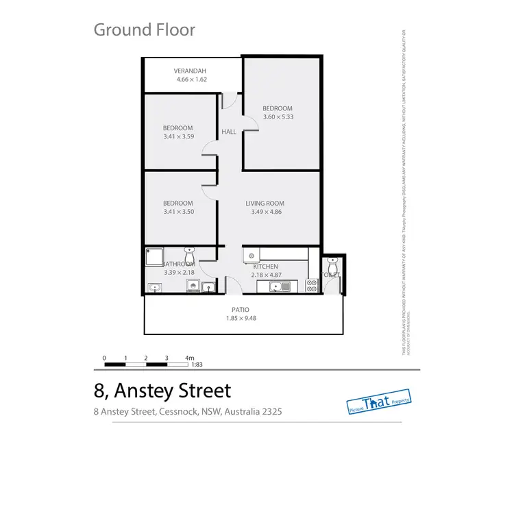 Floorplan of Homely house listing, 8 Anstey Street, Cessnock NSW 2325