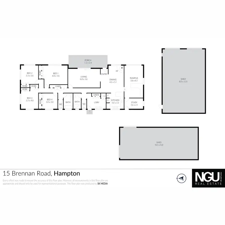 Floorplan of Homely rural property listing, 15 Brennan Road, Hampton QLD 4352