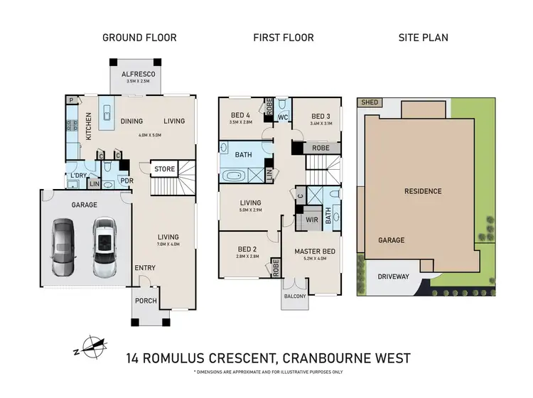 Floorplan of Homely house listing, 14 Romulus Crescent, Cranbourne West VIC 3977