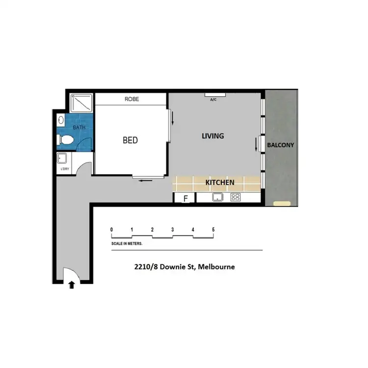 Floorplan of Homely apartment listing, 2210/8 Downie Street, Melbourne VIC 3000
