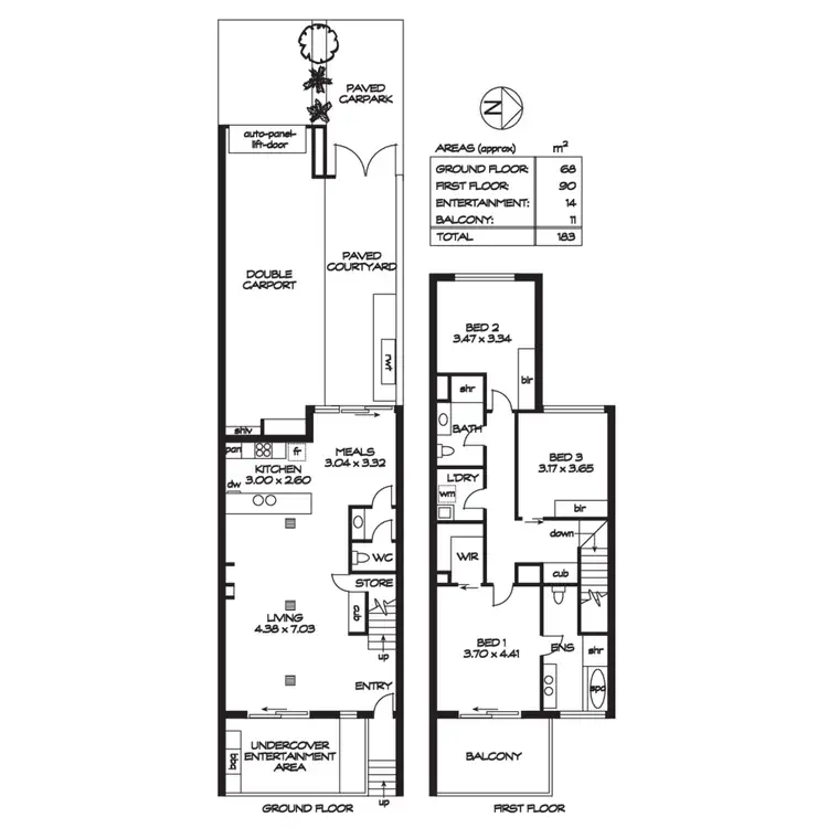 Floorplan of Homely townhouse listing, 16 Parri Crescent, New Port SA 5015