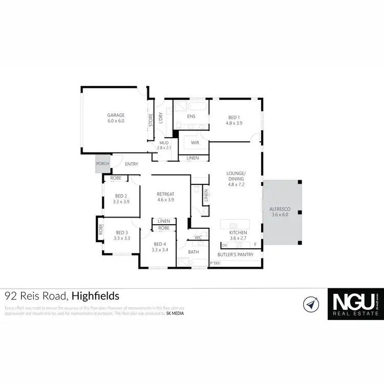 Floorplan of Homely house listing, 92 Reis Road, Highfields QLD 4352