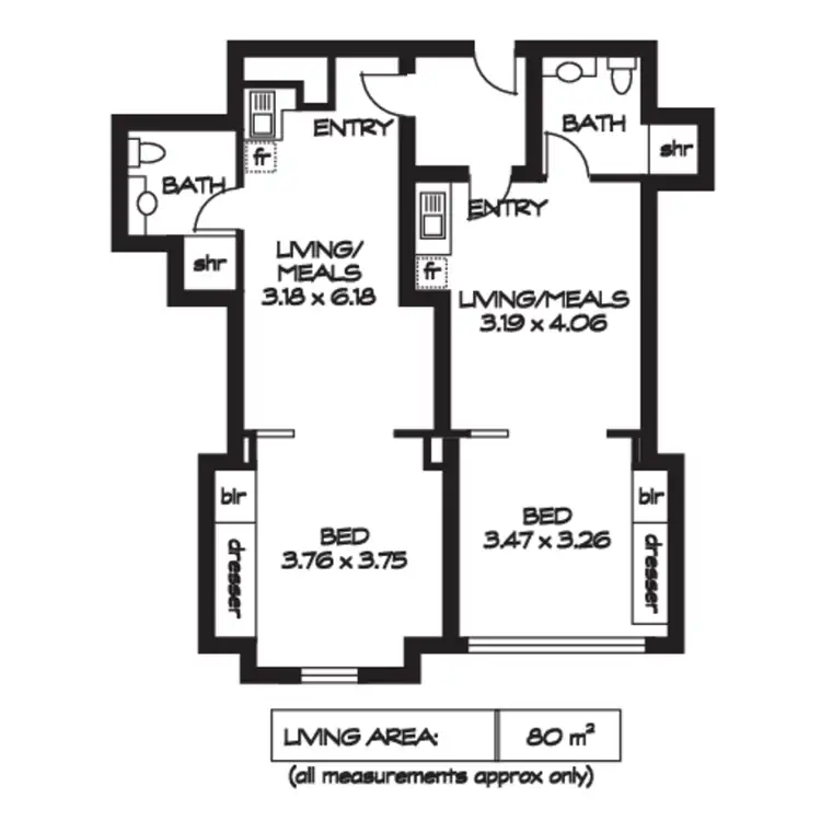 Floorplan of Homely apartment listing, 39/82-88 King William Street, Adelaide SA 5000