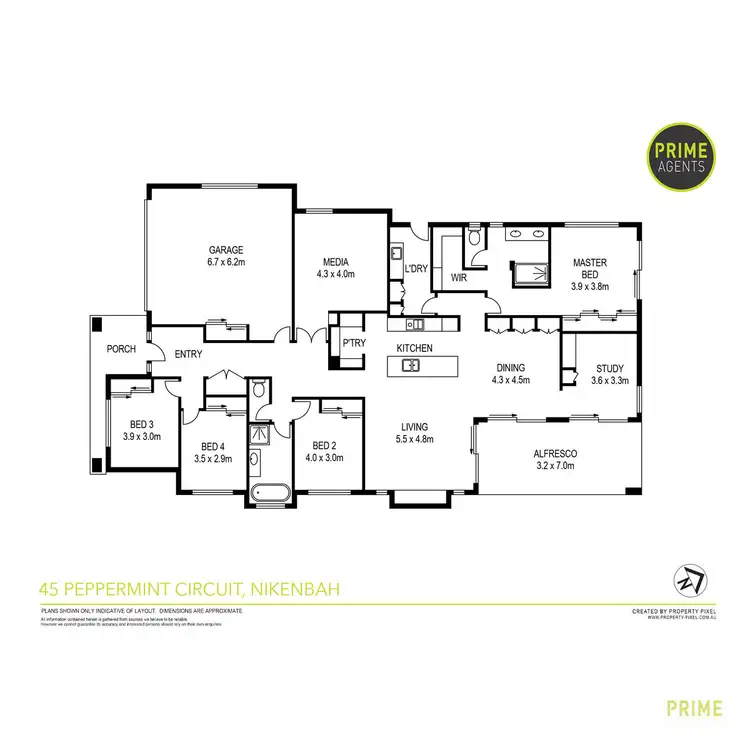Floorplan of Homely house listing, 45 Peppermint Circuit, Nikenbah QLD 4655